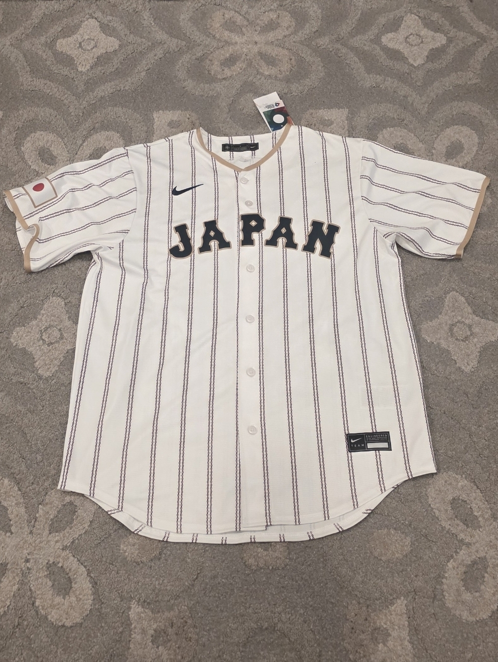 Nike White Baseball World Japan Classic Jersey Yoshinobu Yamamoto #18 Large